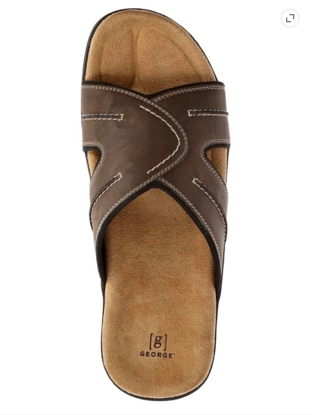 Men’s Brown Comfort Slide Sandals Size 10 NWT - Picture 2 of 4
